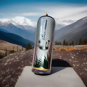 Starbucks 2023 24oz Venti Cold Cup Tumbler w/ Heart Straw Topper Manuela Guillen